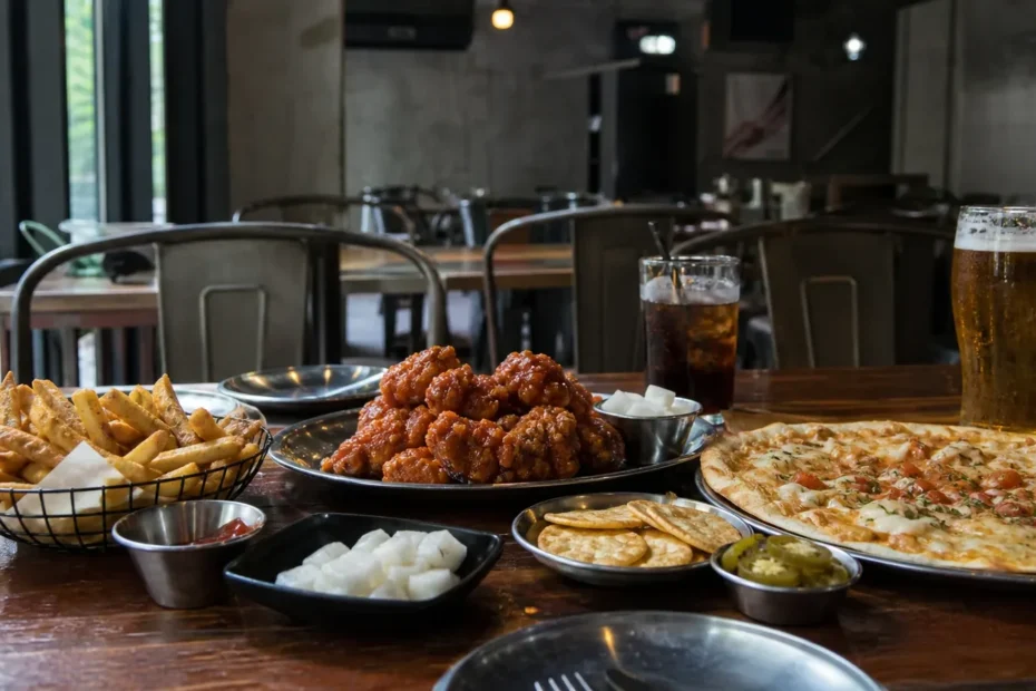 부천 지역 restaurant 방문 전 확인사항을 소개하는 사실적인 참고 이미지